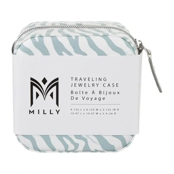 NWT Milly Blue and White Patterned Jewelry Case - Picture 1 of 6